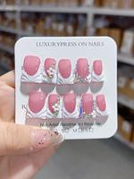 Ensemble de faux ongles en ABS en forme de bec de canard gothique, pointes longues, colle réutilisable, 10 pièces, pour les doigts, fête d'Halloween, utilisation pour les enfants, option de logo personnalisé
