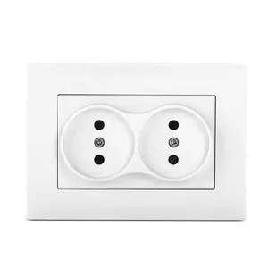 Hoge Kwaliteit Ce Muur Stopcontact Europa 250V ~ 15a Dubbele Russia Socket Power Elektrisch Licht Wandschakelaar En Stopcontact