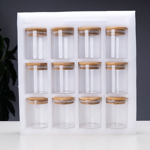 12 cái thân thiện với môi Tính năng Borosilicate kín rõ ràng Glass lưu trữ Jar Bộ - Product Image 3