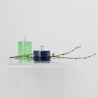 Bocal en verre borosilicate transparent personnalisé soufflé à la main avec couvercle au design de globe 3d bocaux à bonbons en verre fantaisie
