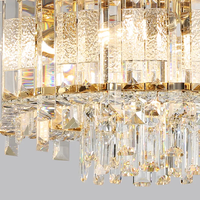 Lustres de Plafond Pendentifs Rond Élégant de Luxe en Verre de Cristal Clair de Haute Transparence Art Design