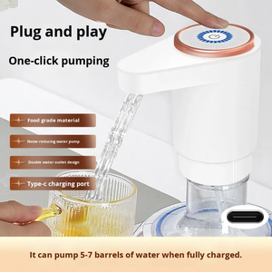 Nuevo Dispensador de Agua Portátil Recargable con Doble Bomba, Eléctrico, de Carga Inferior, con Luz Nocturna Fría para el Hogar - Product Image 4
