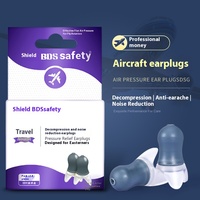 Bouchons d'oreille en silicone réutilisables certifiés BDS CE Protection auditive spéciale pour l'aviation réduisant le stress acouphènes OEM pour