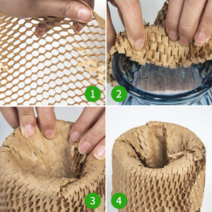 PaperEZ WrapBoxE Boxed Void Fill Honeycomb <b>Paper</b> Eco-Friendly <b>Biodegradable</b> Kraft Cushioning Wrap for Shipping Protection - Product Image 4