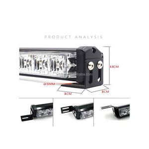 Светодиодная аварийная сигнальная лампа-балка двусторонняя, маяк для оповещения о опасности, сигнальные огни безопасности с магнитом - Product Image 5