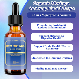 Rosebest Çin Fabrikası Toptan Doğal Aromalı Saf Organik 800mg <span class=keywords><strong>Moringa</strong></span> Oleifera Yaprağı Ekstresi Sıvı Damlaları Takviyeleri - Product Image 2