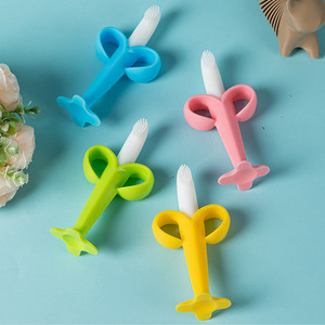 Anneau de dentition 3D en silicone de qualité alimentaire en forme de banane pour bébé, bâtonnet de dentition, apaisant pour les dents de lait, <span class=keywords><strong>bracelet</strong></span> de dentition, brosse à dents - Product Image 3