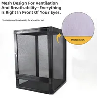 TianboChenghai 2025 – Cage en alliage d'aluminium noir NX-06, durable et écologique, pour reptiles et amphibiens (écran caméléon) – Meilleures ventes