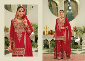 Chinon lourd avec broderie travail vêtements indiens et pakistanais - Product Image 2