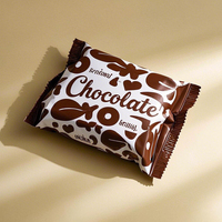 Envoltura de barra energética de bocadillo de chocolate con sello curativo impreso personalizado, rollo de película de embalaje, papel de aluminio, almohada sellada en la parte posterior, bolsa de mylar