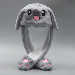 Bán nóng dễ Thương Tai Thỏ dẫn mũ với túi khí di chuyển Tik Tok Mũ đồ chơi quà tặng sang trọng đầy bông PP - Product Image 6