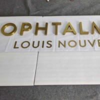 Letras de Acero Inoxidable con Acabado Bronce Cepillado para Señalización Personalizada Directa de Fábrica, con Textura Duradera, Uso en Interiores, Ecológicas, Garantía de 3 Años