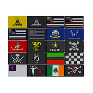 미국 국기 전술 패치 장식 패브릭 유형 캔버스 후크 루프 의류 배낭 모자 매칭 패치 - Product Image 1