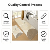Tapis de cuisine absorbant l'huile et antidérapant, imperméable et résistant aux taches, facile à nettoyer, tapis de sol pour entrée, découpable sur mesure