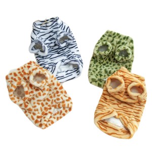 Sweat à capuche en polaire imprimé animaux pour chiens et chats, vêtements chauds en peluche, motifs multicolores, vêtements d'automne et d'hiver - Product Image 4