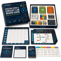 Jeu de société éducatif STEM modulaire personnalisé sans écran, avec défis logiques de codage et de circuit, en carton, pour l'apprentissage en classe des écoles