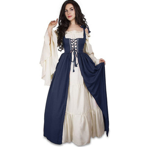 Yi Xiaoyi <b>Renaissance</b> <b>Dress</b> S-3XL Tie-Waist Long Robe Women Stage Performance Costume - Product Image 3
