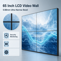 Mur vidéo LCD 65 pouces à cadre ultra-fin de 0,88 mm, écran à raccordement sans soudure pour centre de commande de surveillance de sécurité