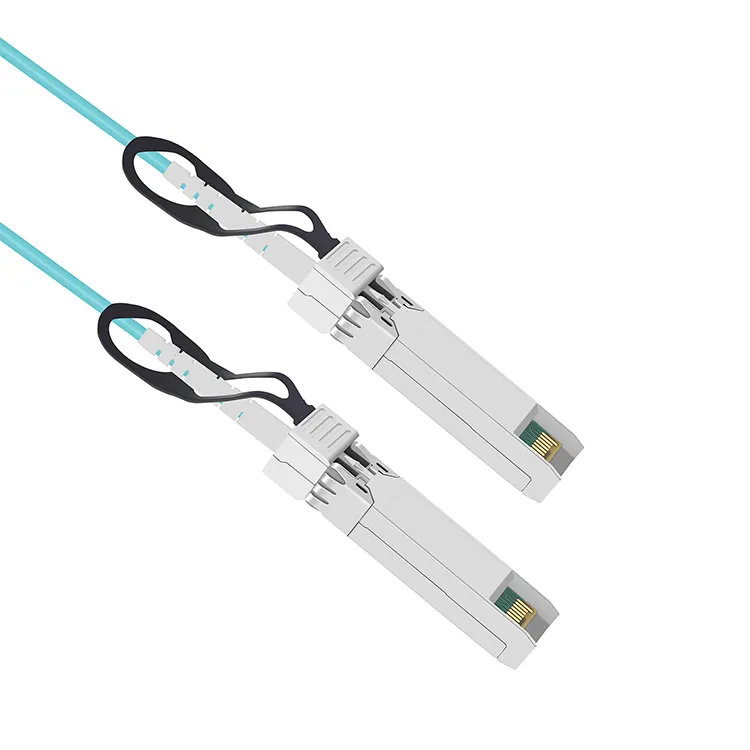 25Gbps QSFP28 फाइबर ऑप्टिक मॉड्यूल कस्टम लंबाई 25G SFP28 से SFP28 सक्रिय ऑप्टिकल केबल