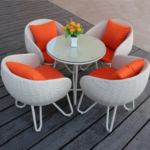 Thiết Kế Hiện Đại Ngoài Trời Đồ Nội Thất Sân Vườn Thoải Mái Tổng Hợp Mây Bàn Ăn Cắt Gấp Ghế Đặt Cho Biệt Thự Công Viên Cho - Product Image 4