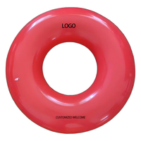 Nouveau Logo de couleur personnalisable gonflable rouge PVC anneau de natation aisselles/aisselles anneau siège flottant adulte enfants fête décoration