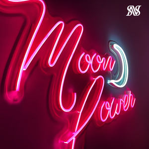 لافتة حائط للبار المنزلي مضيئة بحروف نيون وردية، إضاءة <span class=keywords><strong>LED</strong></span> على شكل حروف أبجدية، تعمل بالبطارية/USB، لافتات أسماء مخصصة بإضاءة نيون - Product Image 2