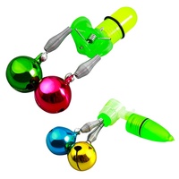 Palmer surf accessoires de pêche simple métal tige inoxydable cloche alarme lumières simple double cloche en plastique lueur dans l'obscurité led
