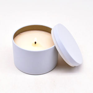 사용자 정의 컬러 빈 라운드 선물 금속 핑크 블랙 골드 8 온스 주석 양초 용기 항아리 상자 깡통 캔들 사탕 왁스 차 선물 - Product Image 4