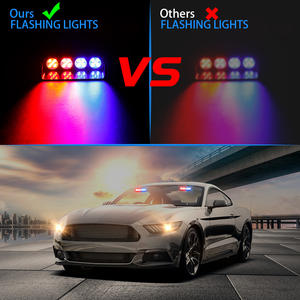 DXZ Automotive <span class=keywords><strong>LED</strong></span> Aspiration <span class=keywords><strong>Clignotant</strong></span> <span class=keywords><strong>Central</strong></span> Reminder Light S20 Rouge et Bleu Mirror Light Accessoire pour Voitures et SUV - Product Image 3