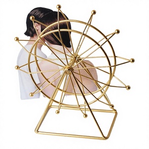 Estante de Metal con Ruedas, Decoración Art Deco, Adorno Vintage para el Hogar, Centro de Mesa para Bodas, Regalo - Product Image 3