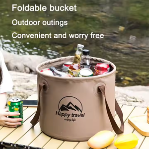 Seau de camping pliant en PVC de grande capacité 10L et 20L résistant aux hautes températures pour une utilisation en extérieur sacs d'extérieur de qualité - Product Image 4