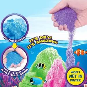 Parfait kraft bricolage magique sable jouet non toxique et sûr sous l'eau fantastique eau sable kit tours de magie