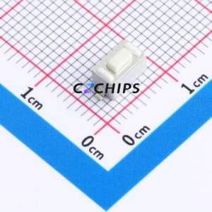 TS04-TBW1FH4.3 Tactile Switch SMD,6x3.5mm Switch Single Pole Single Throw Rectangle Button 2.5N Vertical Mount - Product Image 1