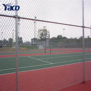 PVC-beschichtetes grünes Metall kettenglied Mesh Basketball Stadion Leitplanke Tennisplatz Zaun