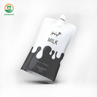30ml 50ml mango poeder snoep voedsel fruit sap drank melk biologisch afbreekbare vloeibare aluminium staande pouch zak met tuit verpakking