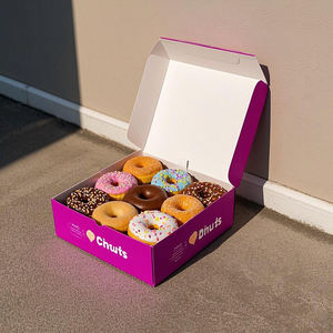 Özel tasarım gıda sınıfı kağit kutu kek gıda çerez beyaz karton kutu pasta Donut Macaron ambalaj kutuları - Product Image 2