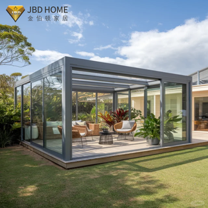 JBDhome-Tienda retráctil de diseño moderno para solarium, solárium deslizante para jardín, techo de vidrio templado para jardín de invierno, techo de policarbonato - Product Image 1