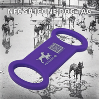 Etiqueta NFC ISO14443A para Collar de Perro, Mini Etiqueta Inteligente de Silicona a Prueba de Agua con Código QR, Etiqueta de Identificación Personalizada para Mascotas