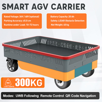 Véhicule à Guidage Automatique 300 kg avec Télécommande et Détection de Sécurité par Lidar, Robot Porte-Conteneurs Électrique 48V
