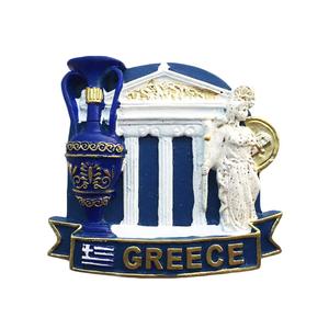 Aimant de réfrigérateur en résine personnalisé en gros, souvenir de Grèce, design Parthénon, vase, déesse, cadeau de <span class=keywords><strong>voyage</strong></span> mignon pour les villes du monde - Product Image 1