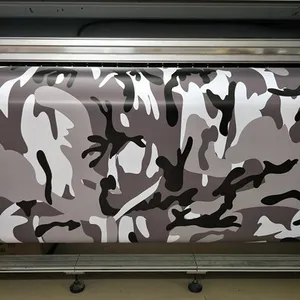 Hoge Kwaliteit Zelfklevend Vinyl Rollen Auto Camouflage Sticker Vellen Auto Body Wrap In Rood Met 1.52x30m