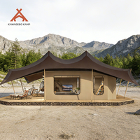 Tente de glamping de luxe permanente Kawagebo Kamp Luxury (KK) 39' x 36' avec membrane en toile PVDF