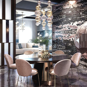 Decoración Interior de diseño nórdico, globo transparente ámbar, redondo, diseño de creación, lámpara colgante para el hogar y <span class=keywords><strong>restaurante</strong></span> - Product Image 2