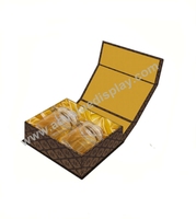 Boîte cadeau personnalisée de luxe en carton kraft avec fermeture magnétique, emballage pliable pour chaussures/vêtements, finition UV noire de luxe