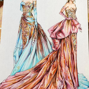 Vestido de Fiesta de Gala de Princesa de Alta Gama con Pliegues, Vestido de Organza Rosa Bebé Ligero y Moderno, Vestidos de Fiesta - Product Image 5