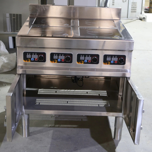 Cocina de inducción electromagnética de cuatro quemadores de acero inoxidable profesional nueva condición equipo de cocina componente de motor central - Product Image 3