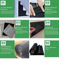 Membrane imperméable en caoutchouc EPDM haute résistance pour toiture plate, utilisation en extérieur