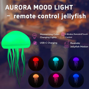 Novedad 2025 Lámpara de Medusas Flotante Luz Ambiental RGB Colorida Luz Nocturna de Medusa con Batería Incorporada - Product Image 4
