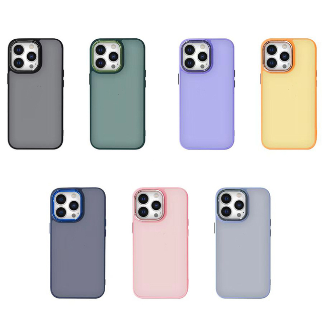 Fashion Ultra-thin Skin Friendly Frosted Anti-drop Phone case for iphone 14 13 Pro Max Color Matte Cases Cover PC+TPU