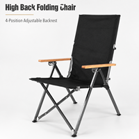 Chaise de camping pliable et inclinable en acier inoxydable, portable et réglable, pour la randonnée, les repas, le parc, les pique-niques en plein air, les barbecues, la pêche et les loisirs